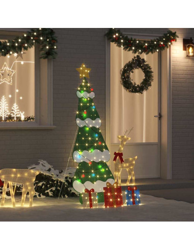 Albero di Natale Illuminato con 3 Scatole Regalo 2D Bianco Caldo