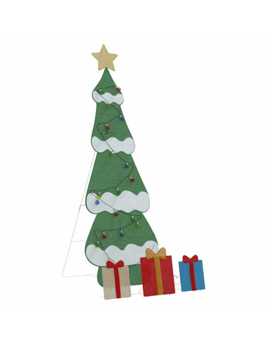 Albero di Natale Illuminato con 3 Scatole Regalo 2D Bianco Caldo