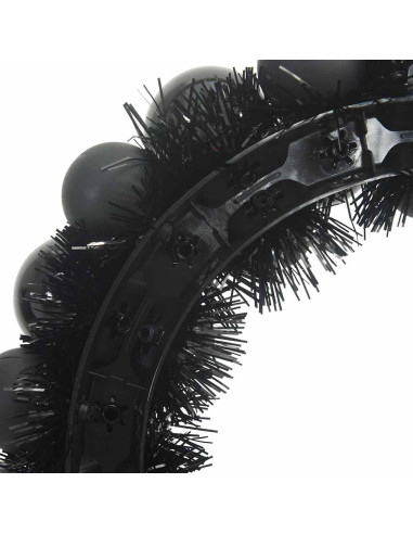 Corone di Palline di Natale 2 pcs Nero 33 x 33 x 7 cm