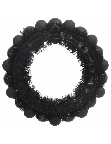Corone di Palline di Natale 2 pcs Nero 33 x 33 x 7 cm