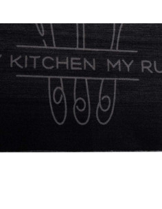 Tappeto da Cucina Posate Nero 300 x 60 cm Velluto 2