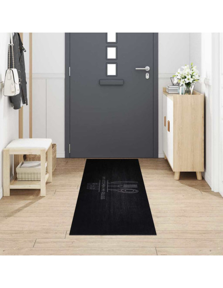 Tappeto da Cucina Posate Nero 300 x 60 cm Velluto