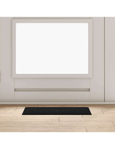 Tappetino Nero 60 x 40 x 1.2 cm Tessuto Teddy