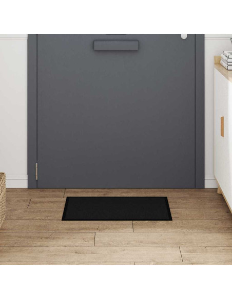 Tappetino Nero 60 x 40 x 1.2 cm Tessuto Teddy