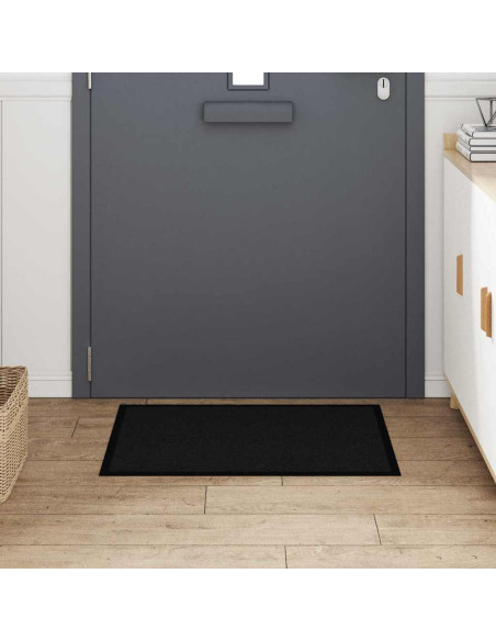 Tappetino Nero 60 x 40 x 1.2 cm Tessuto Teddy