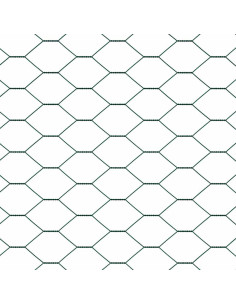 Recinzione con pali. Verde 1.4 x 25 m Acciaio 2