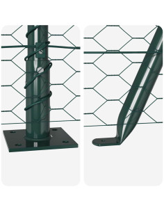 Recinzione con pali. Verde 1.4 x 25 m Acciaio rivestito in PVC 2