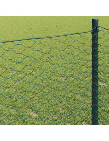 Recinzione Esagonale Verde 1.4 x 25 m Acciaio
