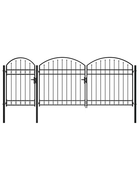 Cancello da Giardino con Parte Superiore Arcuata 200 x 400 cm