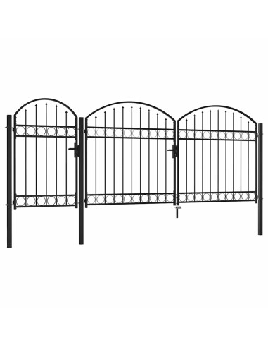 Cancello da Giardino con Parte Superiore Arcuata 200 x 400 cm