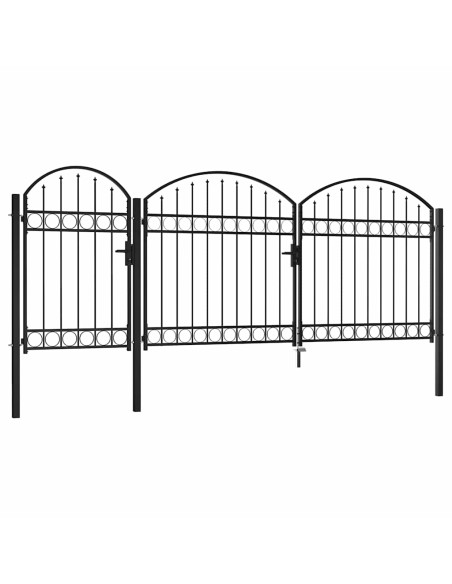 Cancello da Giardino con Parte Superiore Arcuata 200 x 400 cm