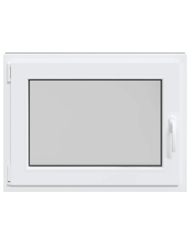 Finestra per cantina "RISOR" 80x60 cm anta ribalta DIN sinistra bianca