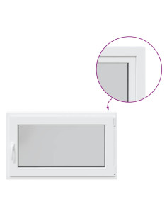 Finestra per cantina "RISOR" 100x60 cm Anta-ribalta DIN Destra Bianca