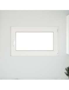 Finestra per cantina "RISOR" 100x60 cm Anta-ribalta DIN Destra Bianca 2