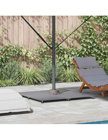 Base per ombrellone Aspetto legno grigio scuro 100 x 100 x 4 cm