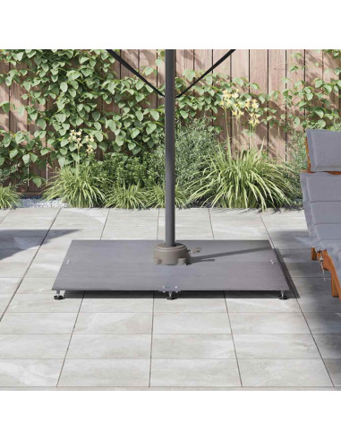 Base per ombrellone Aspetto legno grigio scuro 100 x 100 x 4 cm
