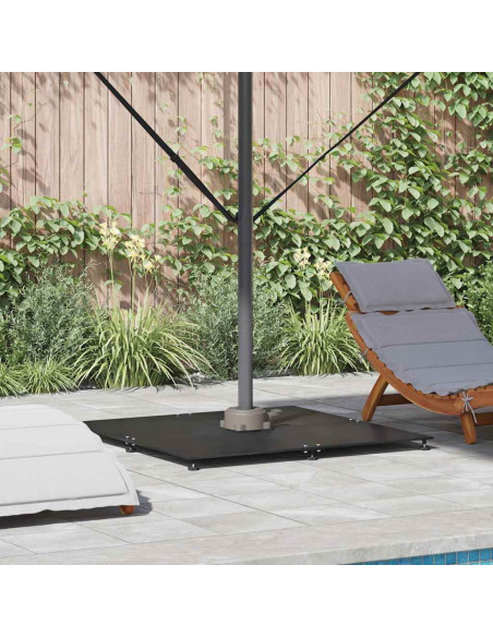 Base per ombrellone Nero 100 x 100 x 4 cm Acciaio Base per ombrellone Nero 100 x 100 x 4 cm Acciaio