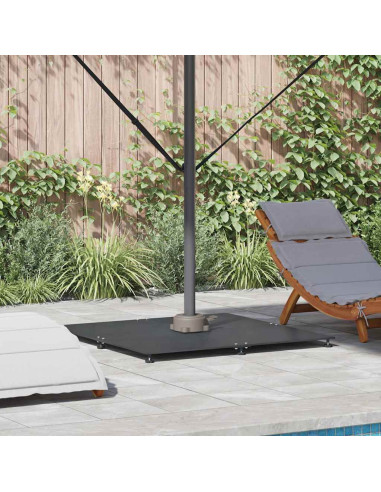 Base per ombrellone Grigio scuro 100 x 100 x 4 cm Acciaio