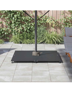 Base per ombrellone Grigio scuro 100 x 100 x 4 cm Acciaio 2