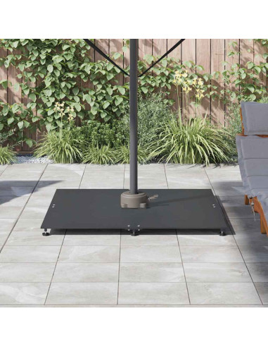 Base per ombrellone Grigio scuro 100 x 100 x 4 cm Acciaio
