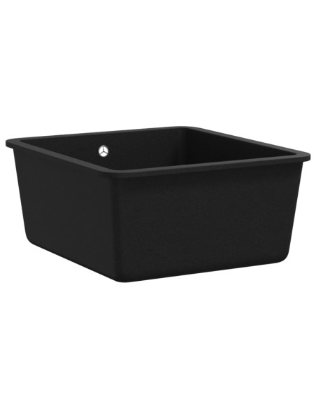 Lavello da cucina in granito a vasca singola nero