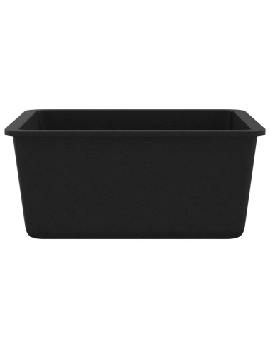 Lavello da cucina in granito a vasca singola nero