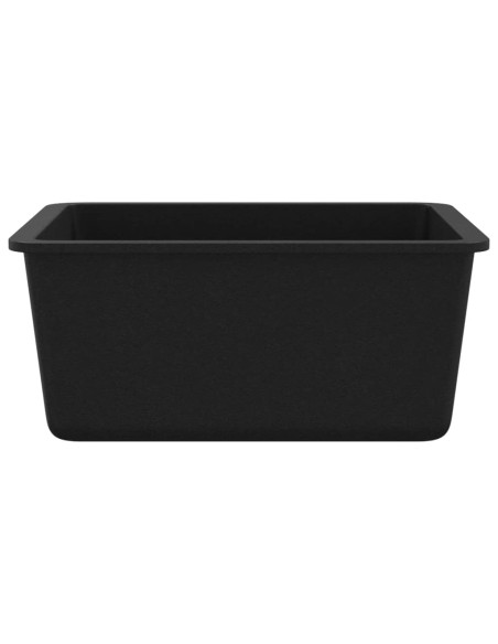 Lavello da cucina in granito a vasca singola nero