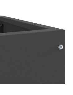 Vaso d'angolo Nero 60 x 60 x 35 cm Acciaio