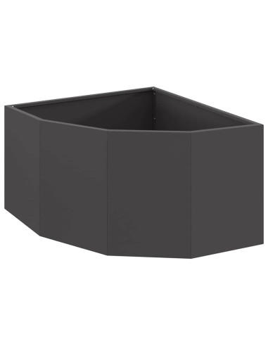Vaso d'angolo Nero 60 x 60 x 35 cm Acciaio