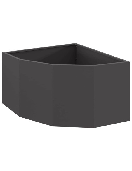 Vaso d'angolo Nero 60 x 60 x 35 cm Acciaio Vaso d'angolo Nero 60 x 60 x 35 cm Acciaio