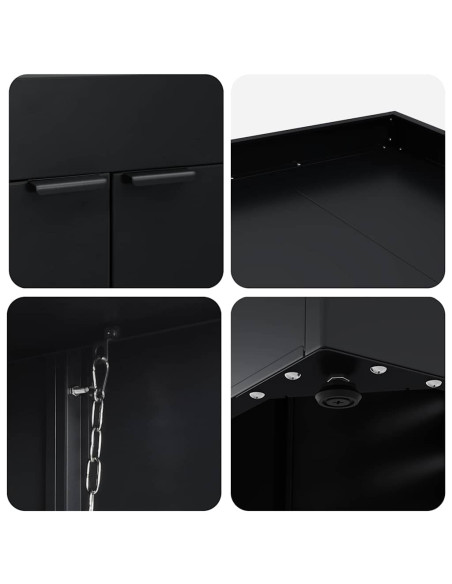 Deposito per bidone con tetto da fioriera per bidone singolo da 240L