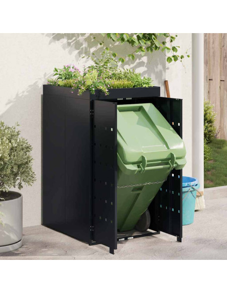 Deposito per bidone con tetto da fioriera per bidone singolo da 240L