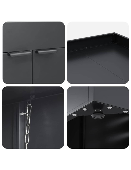 Deposito per bidone con tetto da fioriera per bidone singolo da 240L