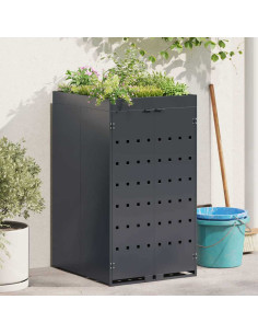 Deposito per bidone con tetto da fioriera per bidone singolo da 240L 2