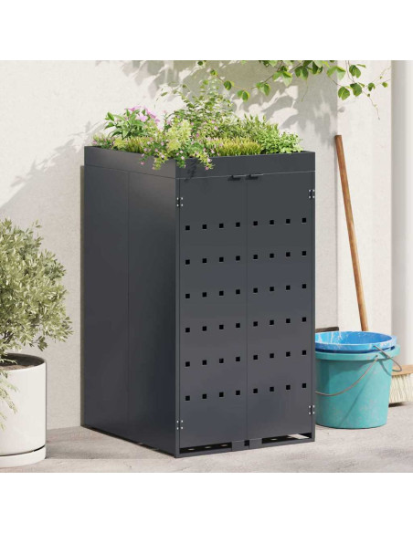 Deposito per bidone con tetto da fioriera per bidone singolo da 240L