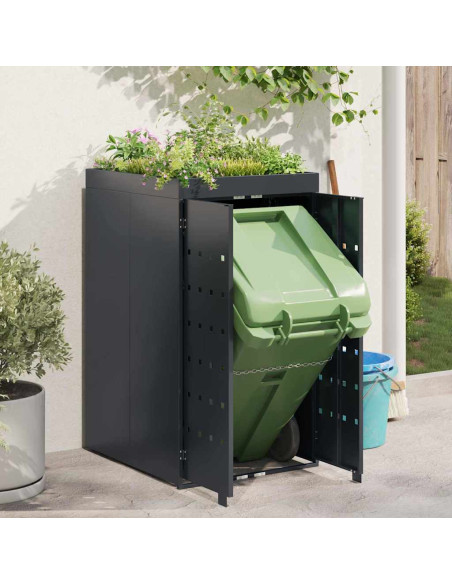 Deposito per bidone con tetto da fioriera per bidone singolo da 240L