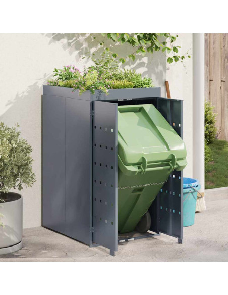 Deposito per bidone con tetto da fioriera per bidone singolo da 240L