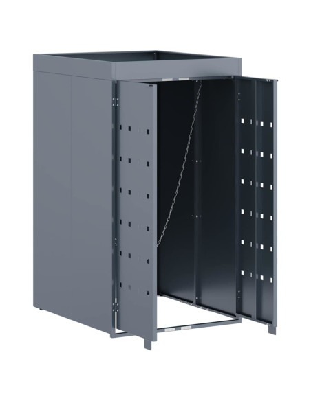 Deposito per bidone con tetto da fioriera per bidone singolo da 240L