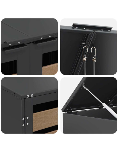 Magazzino per contenitori con coperchio sollevabile a gas per contenitore da 240L