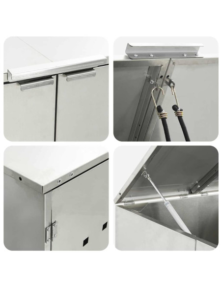 Magazzino per contenitori con coperchio sollevabile a gas per contenitore da 240L