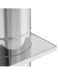 Estensione Camino Argento 35 x 35 x 132 cm Acciaio inossidabile