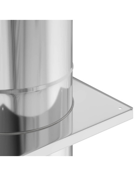Estensione Camino Argento 35 x 35 x 132 cm Acciaio inossidabile