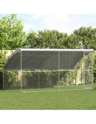 Gabbia per polli Argento 400 x 200 x 198.5 cm Acciaio zincato