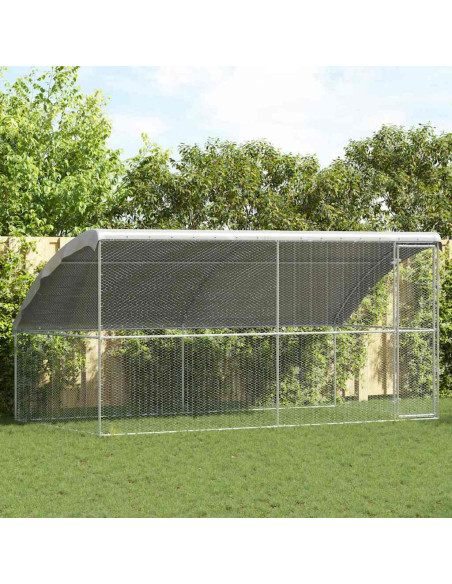 Gabbia per polli Argento 400 x 200 x 198.5 cm Acciaio zincato