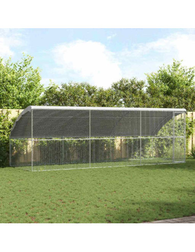 Gabbia per polli Argento 600 x 200 x 198.5 cm Acciaio zincato