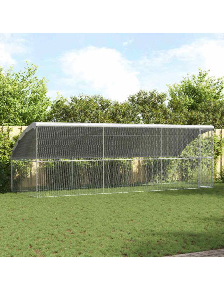 Gabbia per polli Argento 600 x 200 x 198.5 cm Acciaio zincato