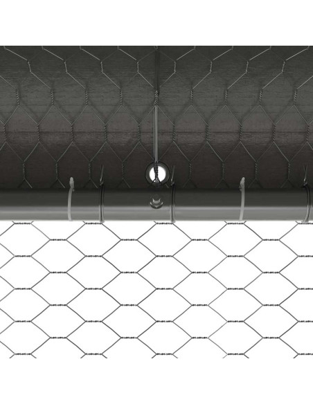 Gabbia per polli Argento 800 x 200 x 198.5 cm Acciaio zincato Gabbia per polli Argento 800 x 200 x 198.5 cm Acciaio zincato