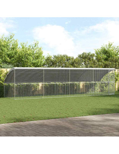 Gabbia per polli Argento 800 x 200 x 198.5 cm Acciaio zincato