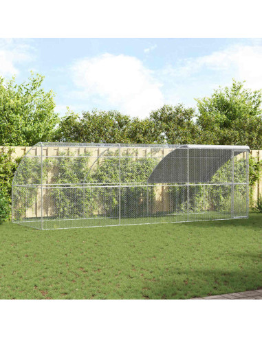 Gabbia per polli Argento 600 x 200 x 198.5 cm Acciaio zincato