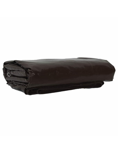 Telo 650g / m² Marrone 4 x 8 m Tela con rivestimento in PVC